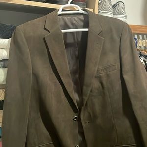 Men’s Andrew Fezza brown sport coat 48L